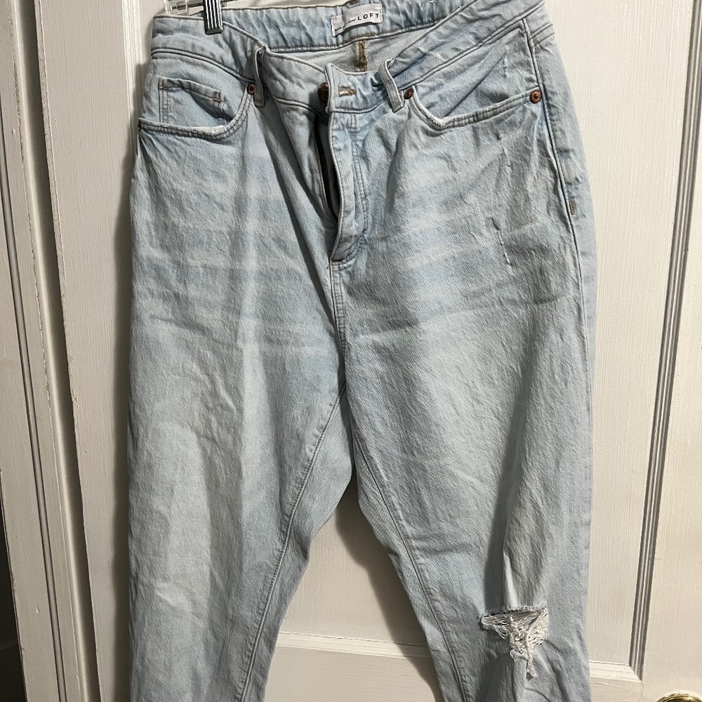 Light Denim Frayed Jeans